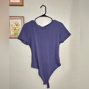 Blue body suit AE open back